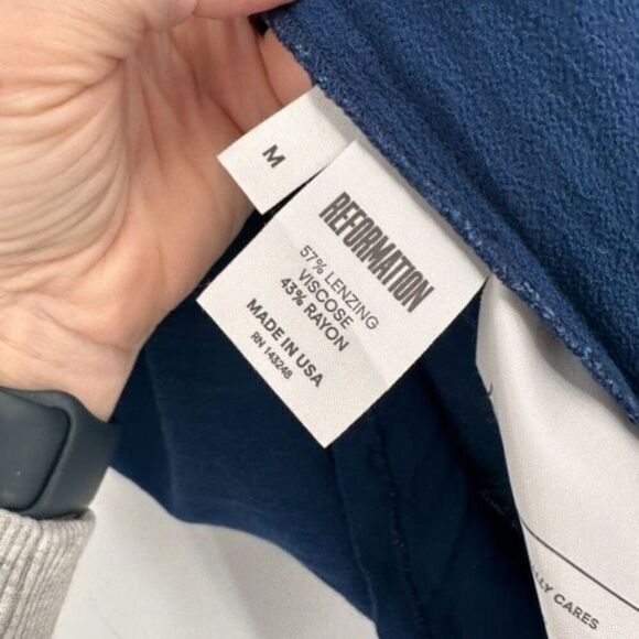 Reformation‎ Elton Dress in Peacock Blue Size Medium Shift Easy Loose Fit - Picture 7 of 13